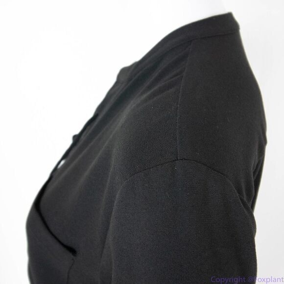 Ann Taylor black lace-up front long sleeves dress, size 6 - Picture 9 of 16